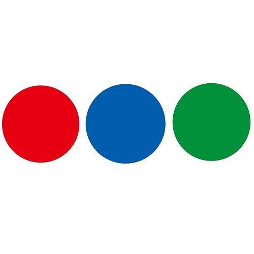フロア誘導シール 丸(小) Φ80mm 5pcsパック