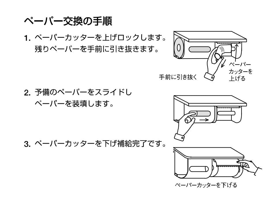 ペーパー盗難防止鍵付棚付横2連ワンハンドペーパーホルダー ＜R3835＞