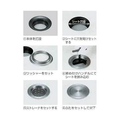 シート露出防水層用掃除口兼用金具 ＜CE-1G＞
