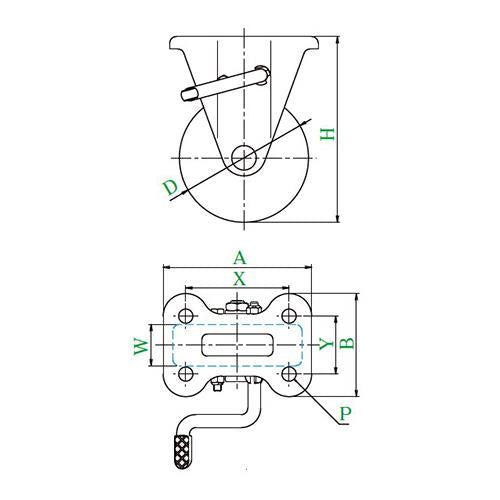 Jシリーズ KB型 固定車プレート式(ストッパー付) ＜NRKB-(L)-G＞