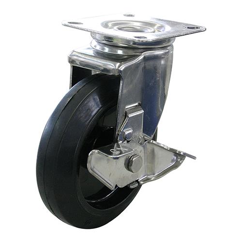 SUS-J2シリーズ SUS-J2-S型 自在車プレート式(ストッパー付) ＜SUS-NRJ2-130S＞