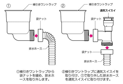 通気スイスイmini(横引きワントラップ用) ＜VVD-40LG＞