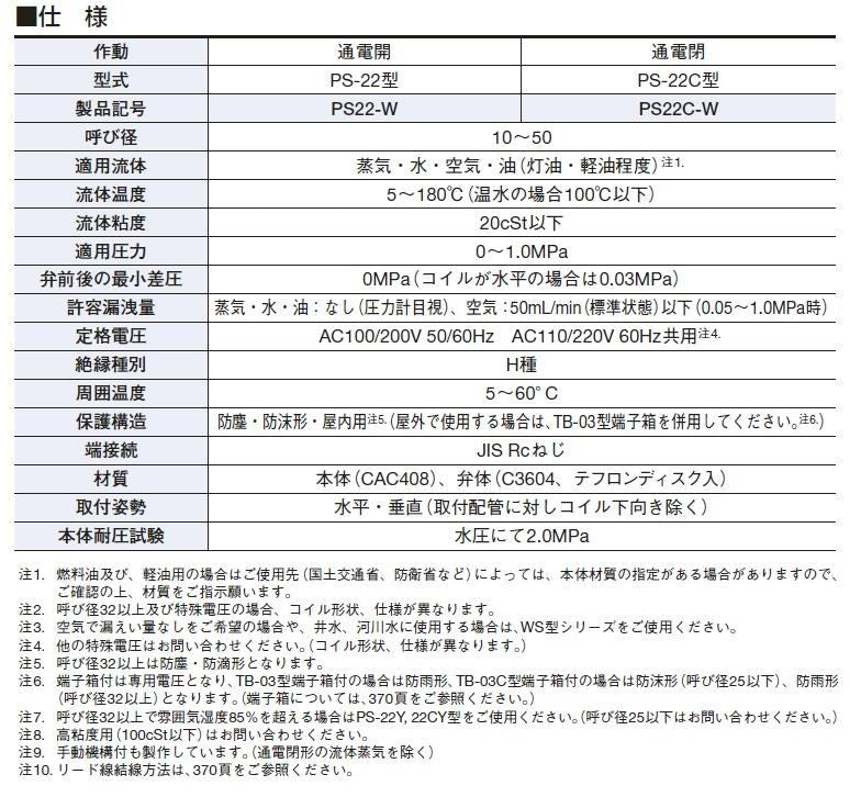 電磁弁 桃太郎2(ピストン式)TB-03型屋外用端子箱付 ＜PS22C-W＞