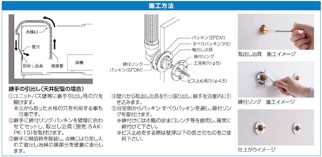 WL63型 UB壁貫通継手 ＜WL63-13-S＞