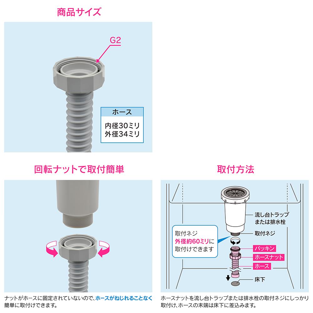 流し用ホース50(1m) ＜GA-PC＞