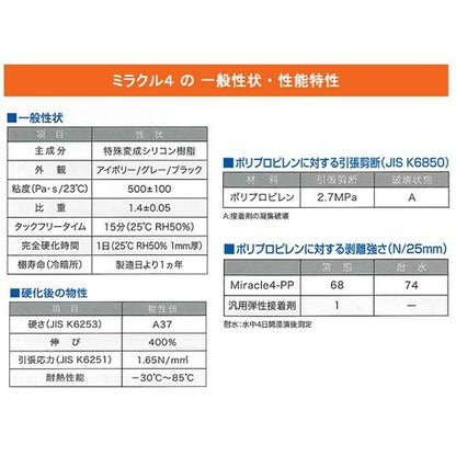 一液湿気硬化型速乾多用途弾性接着剤