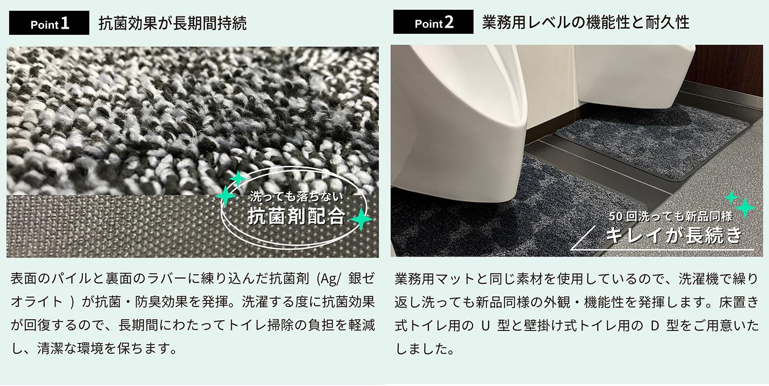 抗菌トイレマットD型
