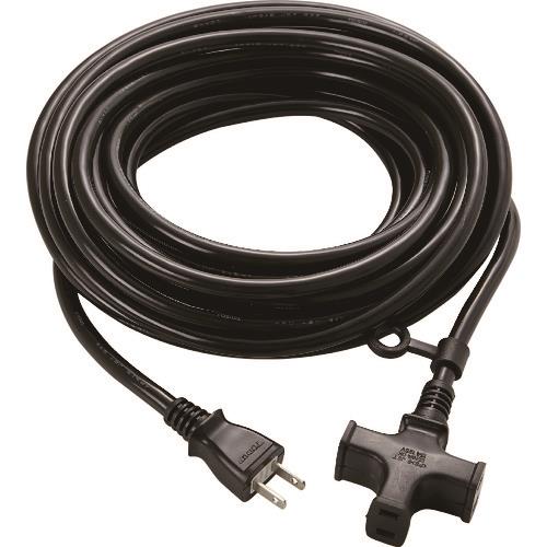 TRUSCO 3個口ソフトタイプ延長コード 10m ブラック TKC15-103PSBK