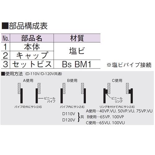 露出型ベントキャップ・塩ビ製(20メッシュ・アミ付)