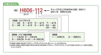 チューブクランプ W型 ＜H605＞