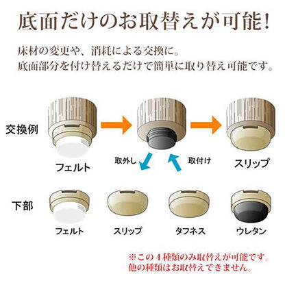 イス脚に打つ！ 打ち込み式ウレタン