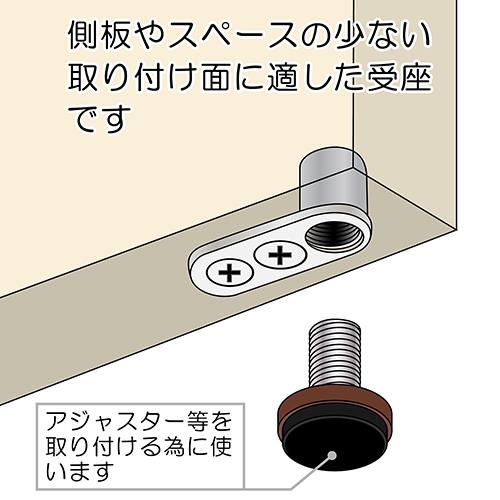 アジャスター用スリム受座