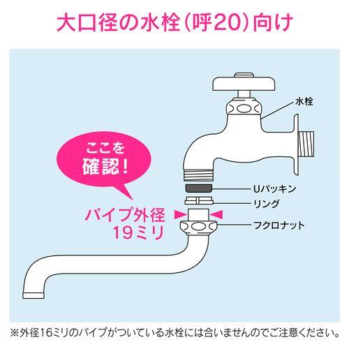 Sパイプ 外径19ミリ用 (長さ240ミリ 交換 修理 W30山20ネジ) GA-HA026