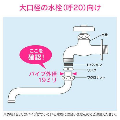 Sパイプ 外径19ミリ用 (長さ240ミリ 交換 修理 W30山20ネジ) GA-HA026