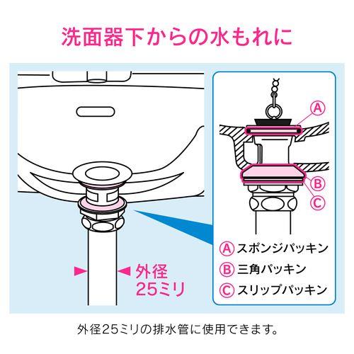 排水栓取付パッキン 排水管径25mm (水もれ 手洗器 洗面化粧台) GA-MG032