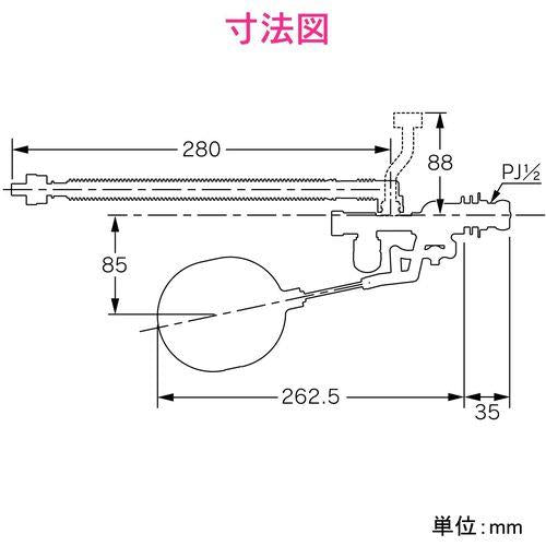 ボールタップ 補助給水管なし (トイレ修理 ロータンク用 ほとんどのメーカー取付可能) GA-NG008