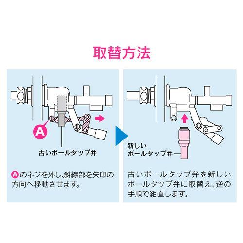 ボールタップ補修用弁体 (水もれ トイレ修理 交換用) GA-NG010