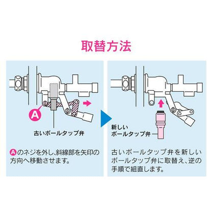 ボールタップ補修用弁体 (水もれ トイレ修理 交換用) GA-NG010