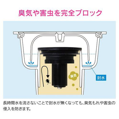 ワントラップ用防臭アダプター (排水口 防虫 安心) GA-KW025