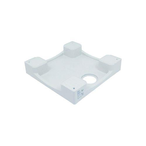 洗濯機用防水パン 640×640mm 高さアップ (水滴から守る かさ上げ ホワイト) GA-LF039