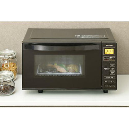 電子レンジ 18L フラットテーブル ブラック