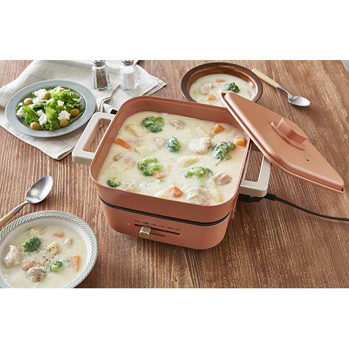 グリルなべ 2枚プレート オレンジ