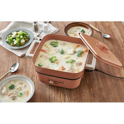 グリルなべ 2枚プレート オレンジ