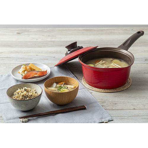 無加水鍋 片手18cm レッド