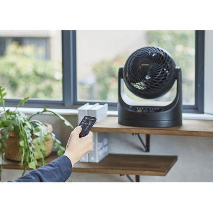 サーキュレーター 8畳 リモコン首振り マカロン型 ブラック