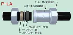 チーズ三方ナット付(コマコート品) (LAカップリング P-LA型(コマコート品))
