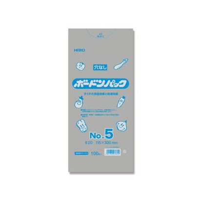 HEIKO ポリ袋 ボードンパック 穴なしタイプ 厚み0.02mm No.5 100枚