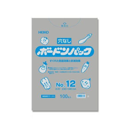HEIKO ポリ袋 ボードンパック 穴なしタイプ 厚み0.02mm No.12 100枚