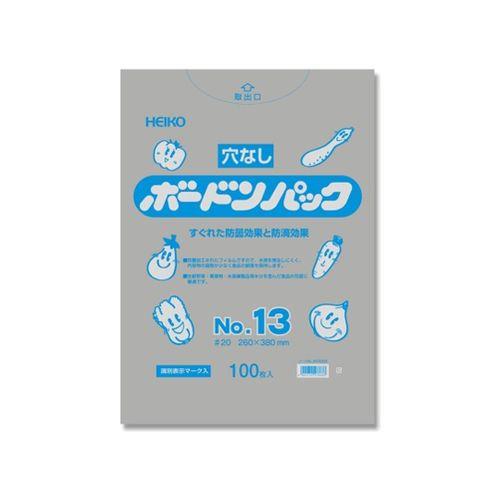 HEIKO ポリ袋 ボードンパック 穴なしタイプ 厚み0.02mm No.13 100枚