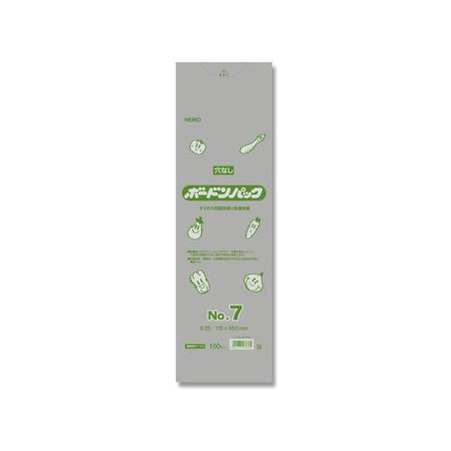 HEIKO ポリ袋 ボードンパック 穴なしタイプ 厚み0.025mm No.7 100枚