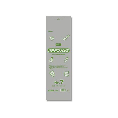 HEIKO ポリ袋 ボードンパック 穴なしタイプ 厚み0.025mm No.7 100枚