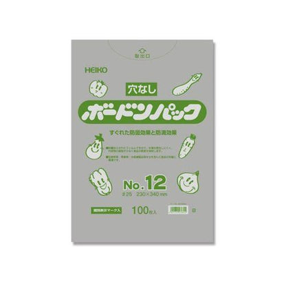 HEIKO ポリ袋 ボードンパック 穴なしタイプ 厚み0.025mm No.12 100枚