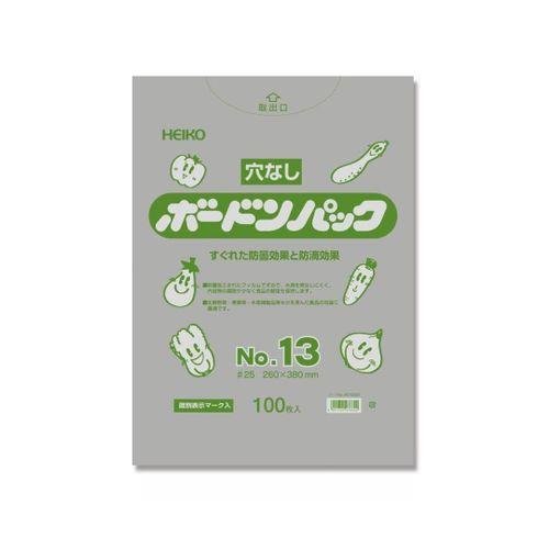 HEIKO ポリ袋 ボードンパック 穴なしタイプ 厚み0.025mm No.13 100枚