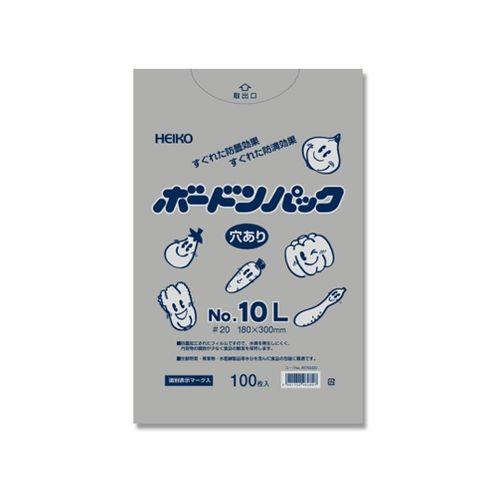 HEIKO ポリ袋 ボードンパック 穴ありタイプ 厚み0.02mm No.20-10L 100枚