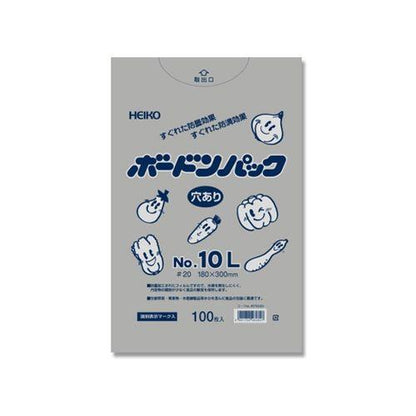 HEIKO ポリ袋 ボードンパック 穴ありタイプ 厚み0.02mm No.20-10L 100枚