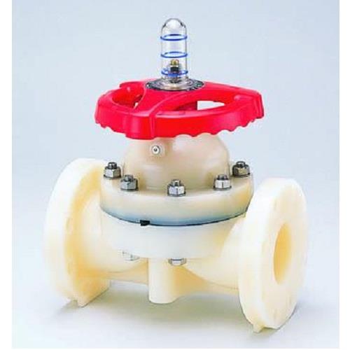 ダイヤフラムバルブ14型(ボディ材質：PVDF ダイヤフラム材質：PTFE)