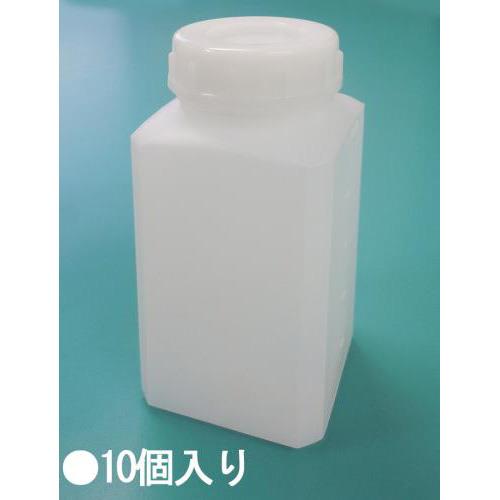 70×70×153mm/0.50L 角型広口ポリ容器(10個)