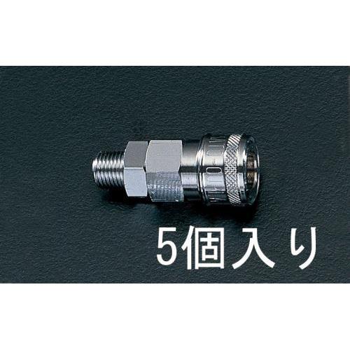 R 3/8” 雄ねじカップリング(5個)