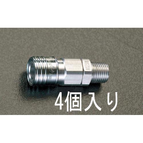 R 1/4” 雄ねじカップリング(4個)