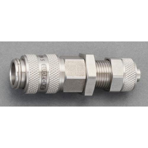 6×8mm ウレタンホースカップリング(隔壁/ステンレス製)