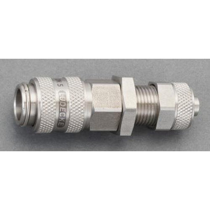 4×6mm ウレタンホースカップリング(隔壁/ステンレス製)