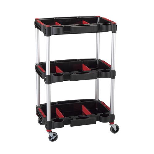 ツールカート KT-4658X 黒 570×455×890mm トレイ3段