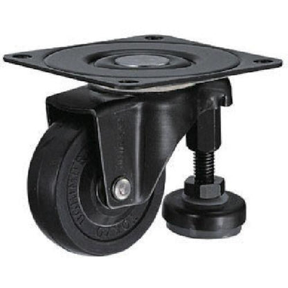 ハンマー アジャスターフット付 旋回式ゴム車輪 63mm