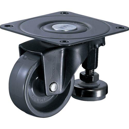 ハンマー アジャスターフット付 旋回式ナイロン車輪 63mm