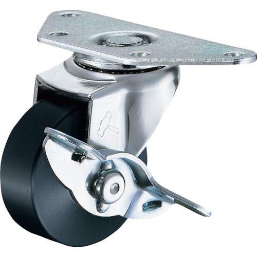 ハンマー Eシリーズコーナー 旋回式MCナイロン車輪 40mm ストッパー付