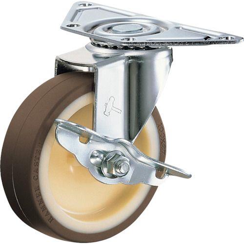 ハンマー Eシリーズコーナー 旋回式ウレタン車輪(ナイロンホイール)125mm ストッパー付